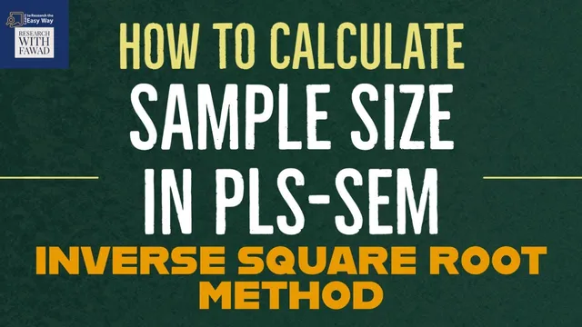 How to Calculate Sample Size in Structural Equation Modelling (SEM) - Inverse Square Root Method thumbnail