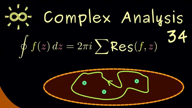 Complex Analysis 34 | Residue theorem [dark version] thumbnail