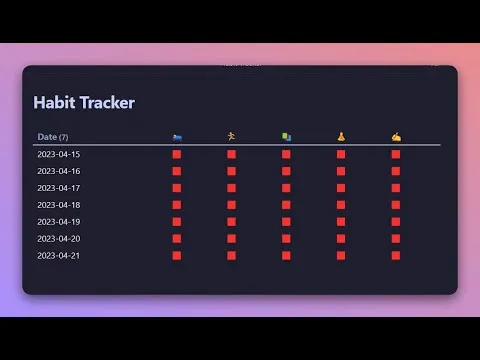 Super Simple Habit Tracker Template For Obsidian thumbnail