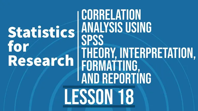 Statistics for Research - L18 - #Correlation Analysis using #SPSS thumbnail